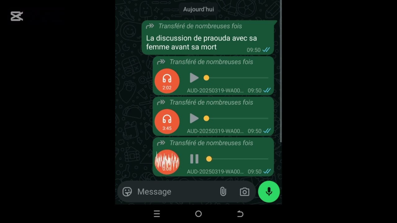 La discussion de praouda avec sa femme avant sa mort