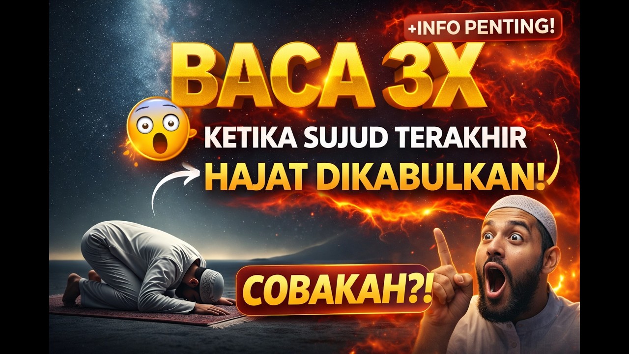 APAPUN HAJATMU, Bacalah Doa Mustajab ini Saat Sujud Terakhir...Masyaallah.