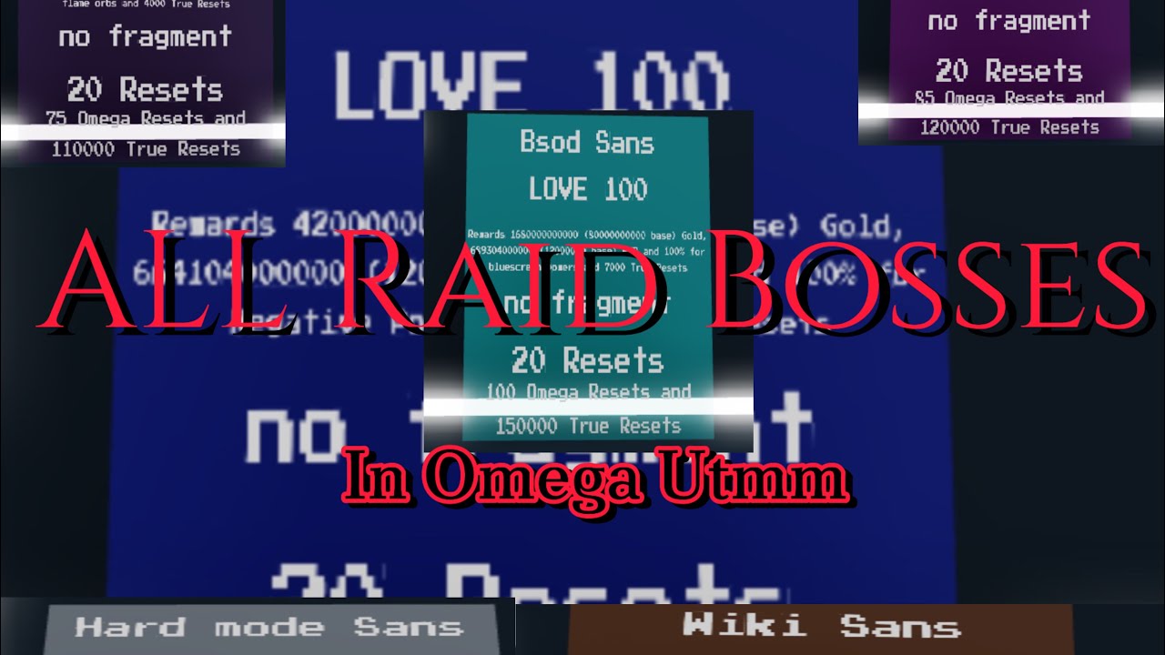 Omega Utmm Raid Bosses