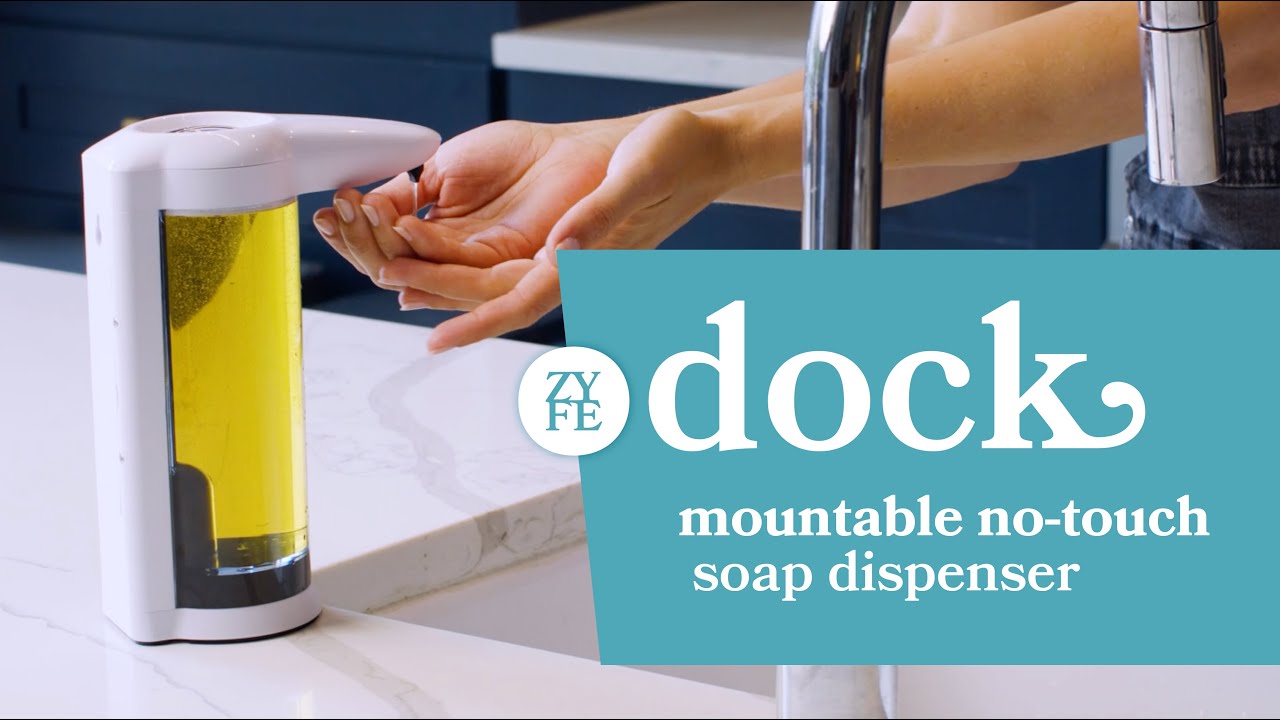 Zyfe Dock Mountable Rechargeable No-Touch Soap Dispenser How To Use Instructional Video