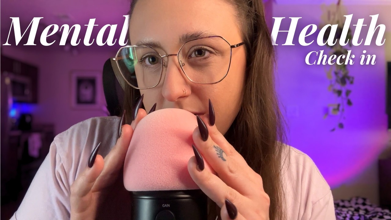ASMR Mental Health Check In | Soft Spoken Questions & Foam Mic Scratching 🧠✨