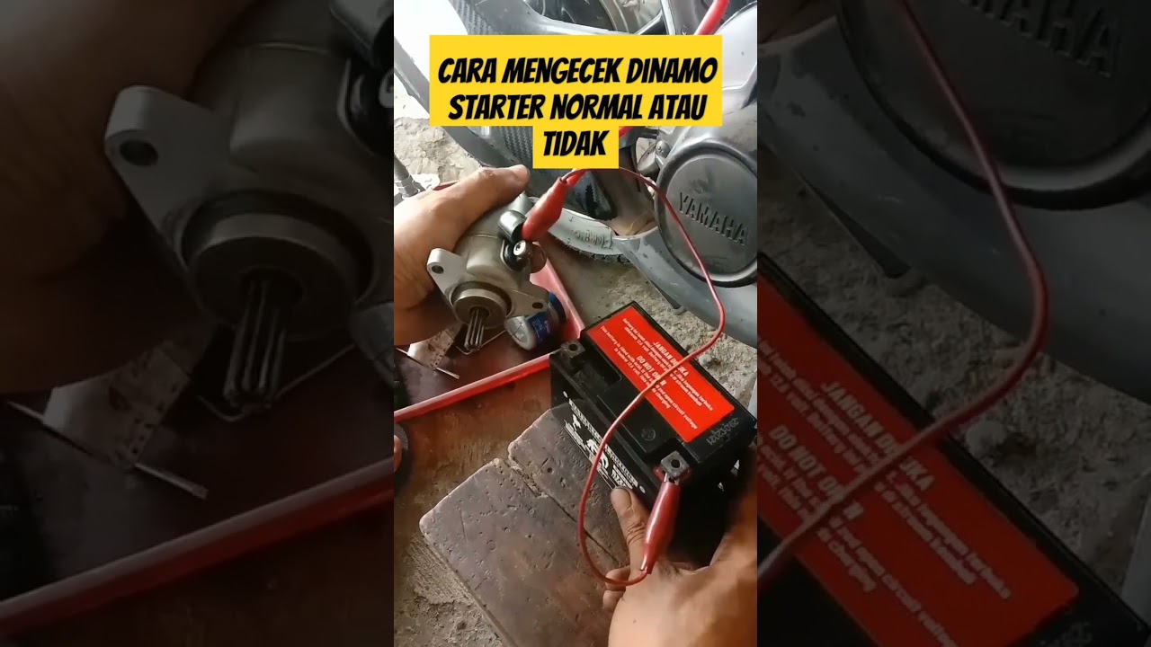 cara mengecek dinamo starter #mekanik #otomotif #yamaha #mio #shorts