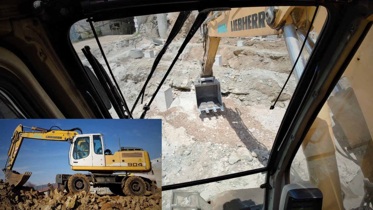 Foundation Backfilling With LIEBHERR 904 Wheeled Excavator | Operator POV