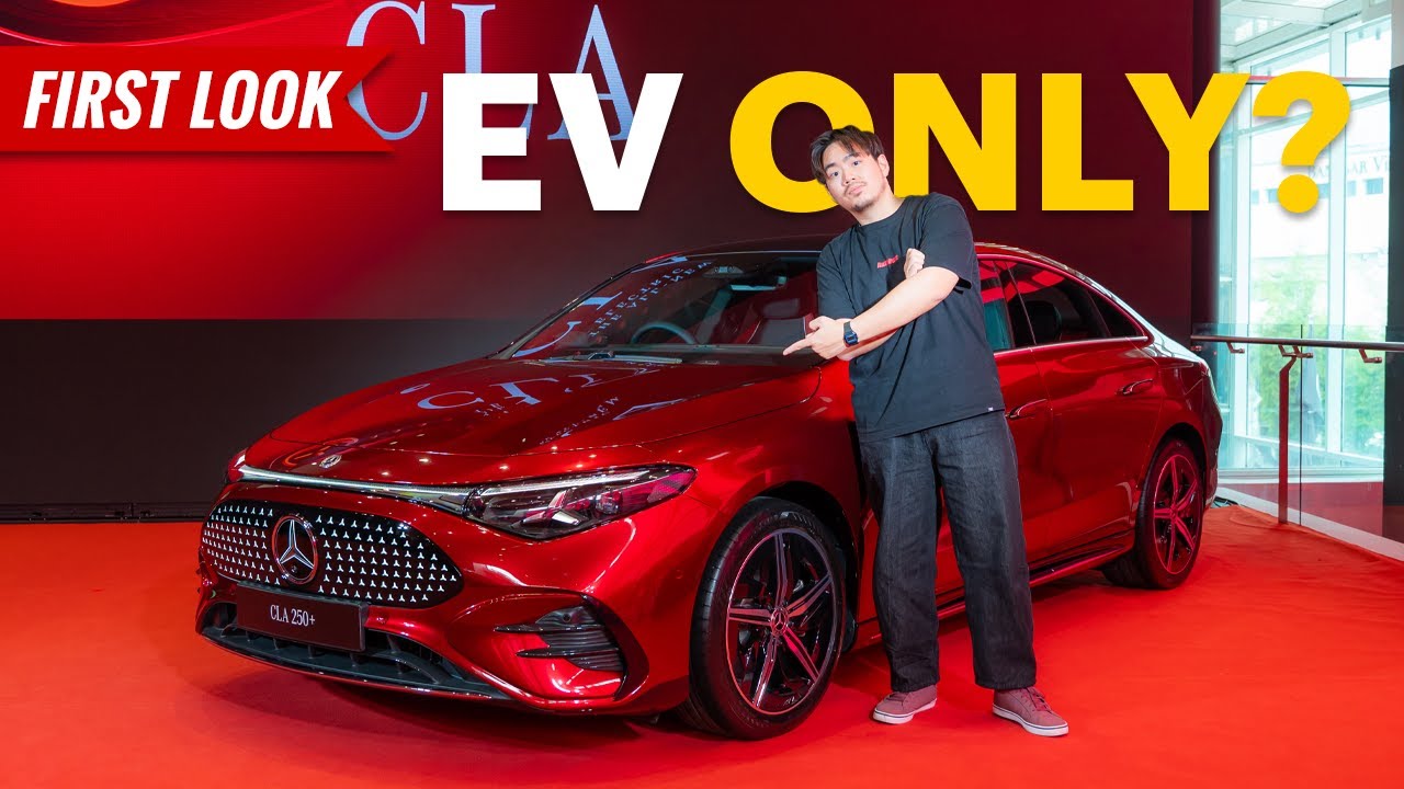Первый взгляд на электромобиль Mercedes-Benz CLA250+ — ориентировочная цена 296 тыс. ринггитов, д...