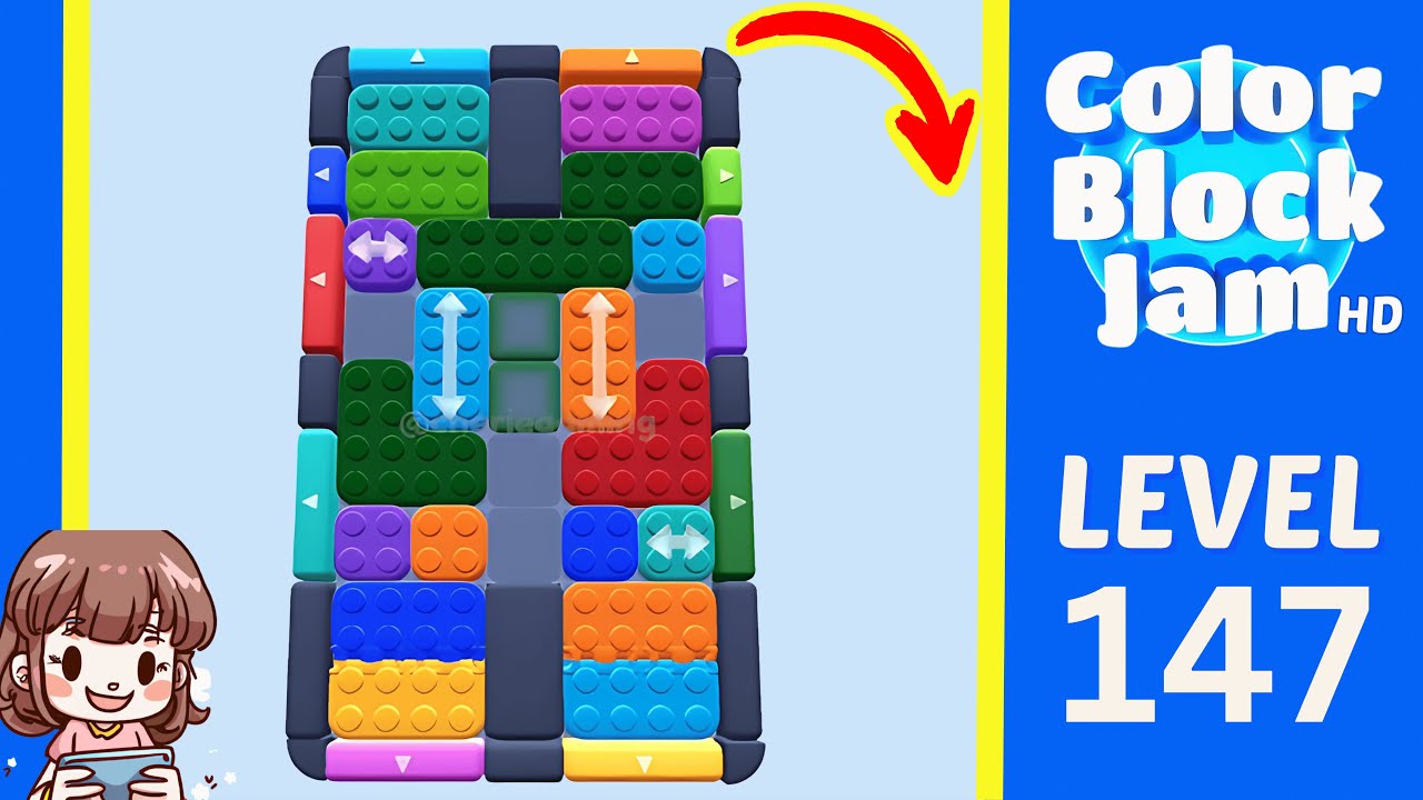 Color Block Jam Level 147 Solution Walkthrough