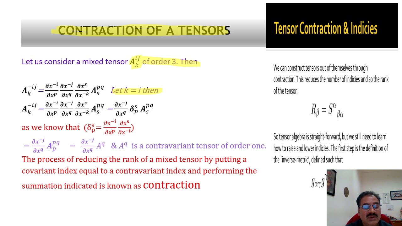 OUTER PRODUCT & CONTRACTION OF TENSORS: Prof.(Dr.) Ravi Kant Mishra