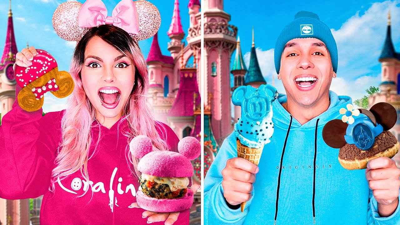 24 HORAS COMIENDO de UN SOLO COLOR en DISNEY!!✨​ @Jenny Devil | CYK⚡