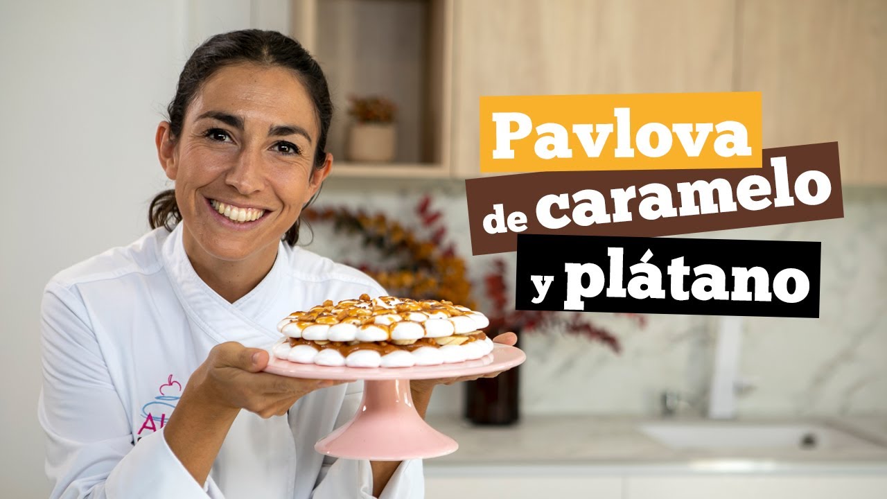 PAVLOVA DE CARAMELO Y PLÁTANO