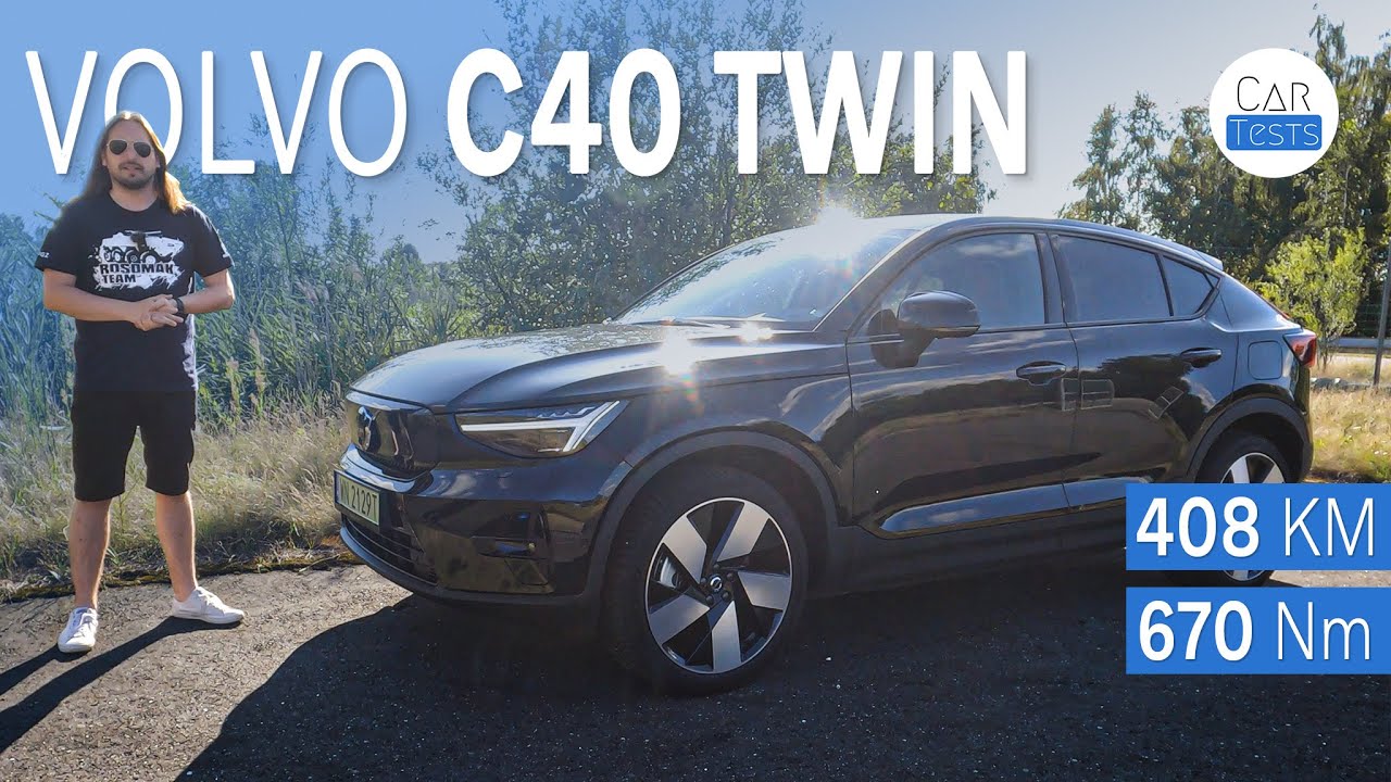 Volvo C40 2024 Twin 408 KM 670 Nm: Szokuje osiągami, sprawdza się na codzień - test i jazda próbna