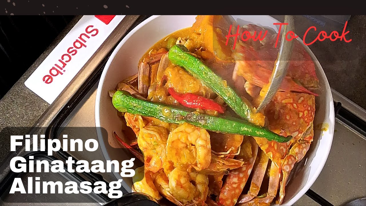 Filipino Ginataang Alimasag (Blue Crab in Coconut Milk)