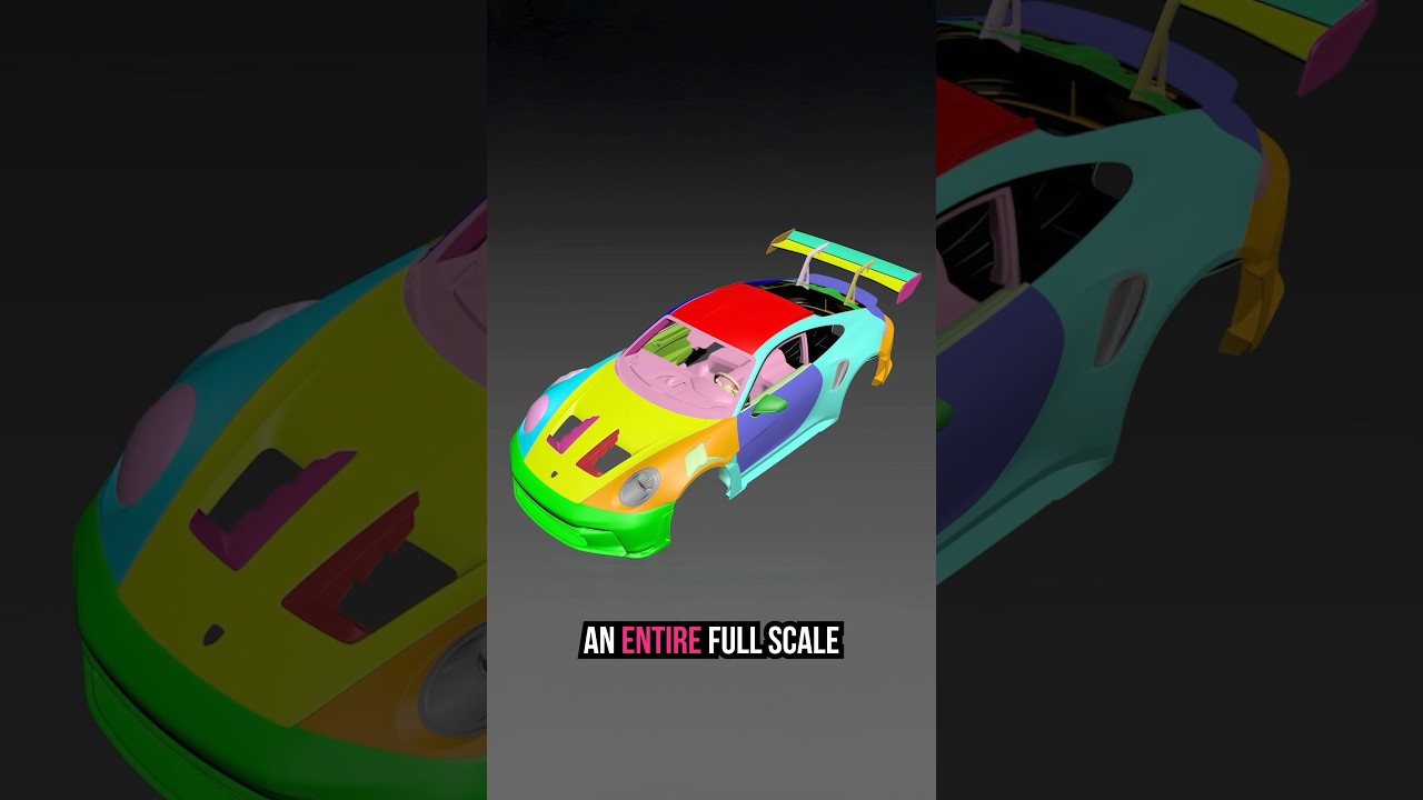 3D-печатный Porsche GT3 RS 🤯 #3dпечать #porsche #суперкары #сделай сам