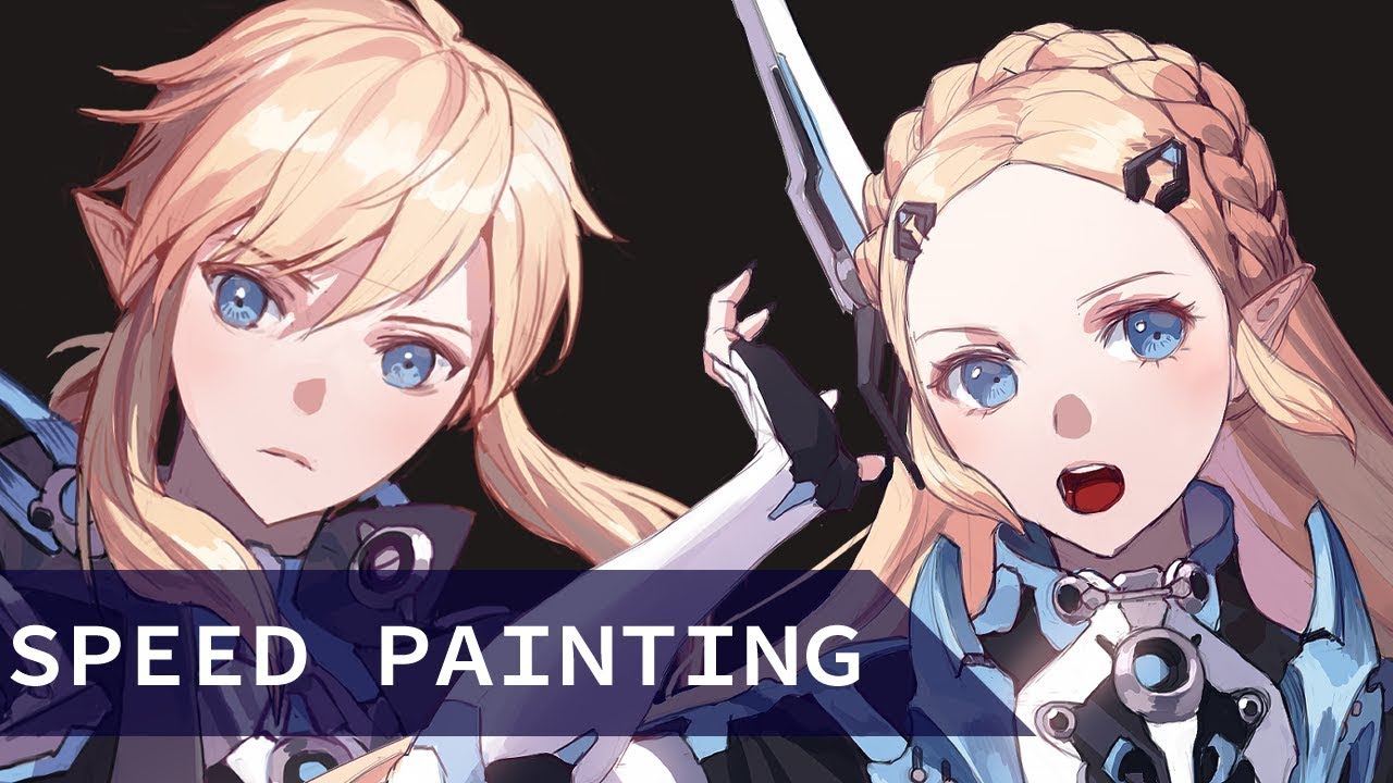 [speed pinting] zelda & Link SF VER.