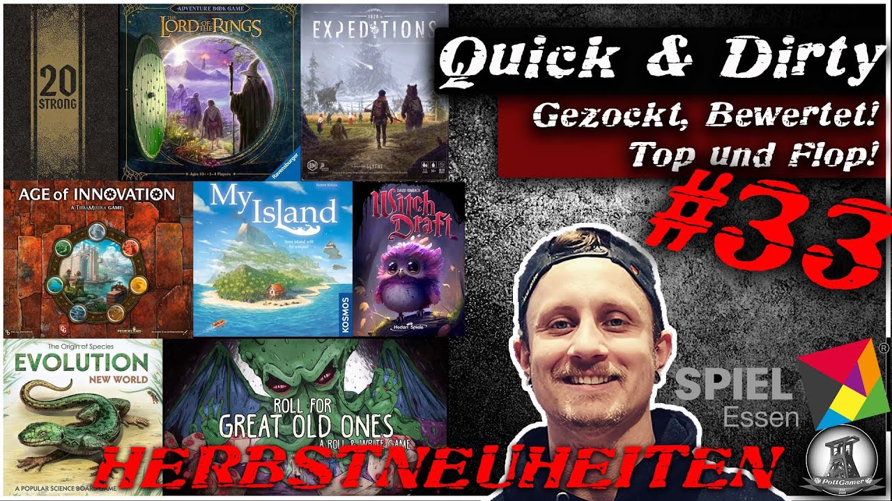 Quick & Dirty #33 | Brettspiele gezockt und kurz bewertet! Top und Flop HERBSTNEUHEITEN der Spiel 23