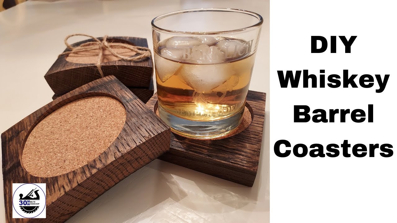 Barrel Stave Whiskey Coasters