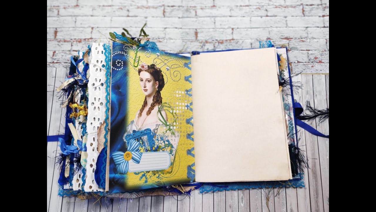 Ideas blue jounk jurnal Flip Through Handmade #junkjournal#blue Джанкбук Дневник Ежедневник