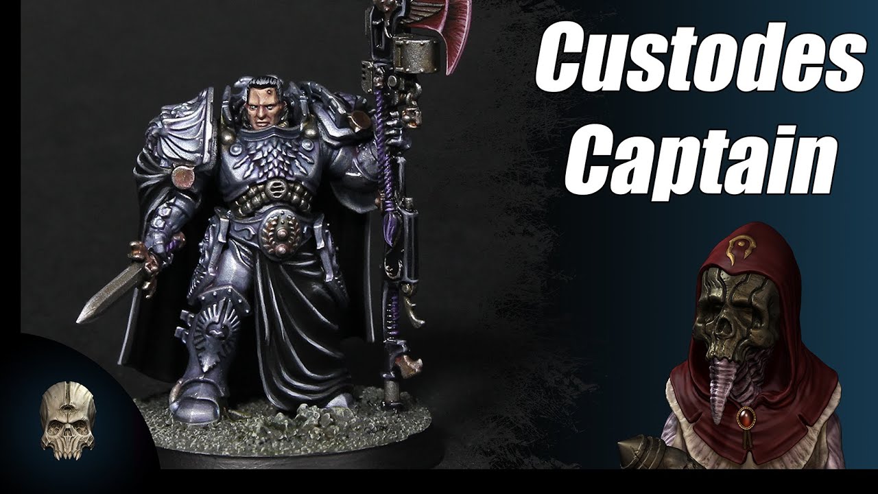 Как покрасить: Капитана Кустодес в оригинальной цветовой схеме для Warhammer 40k 10-й редакции уж...