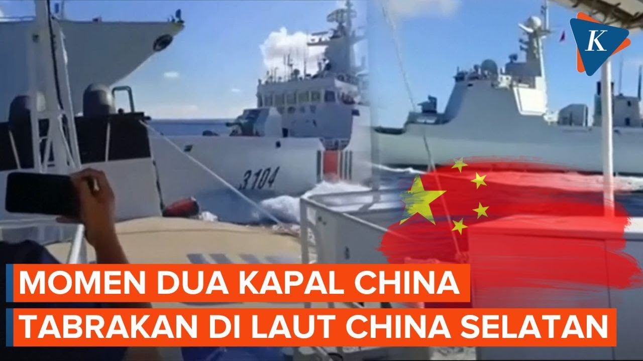 Detik-detik 2 Kapal China Saling Tabrak Saat Kejar Kapal Filipina, Laut China Selatan Memanas