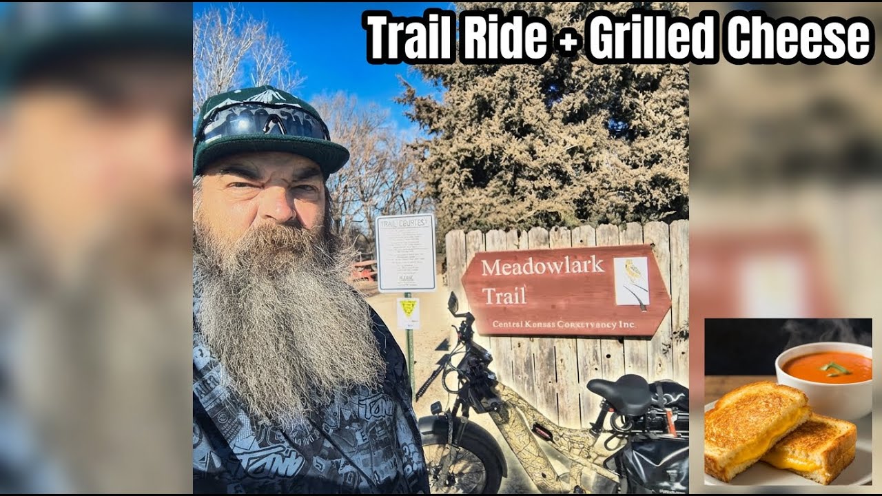 E Bike Meadowlark Trail and Grilled Cheese and Tomato Soup