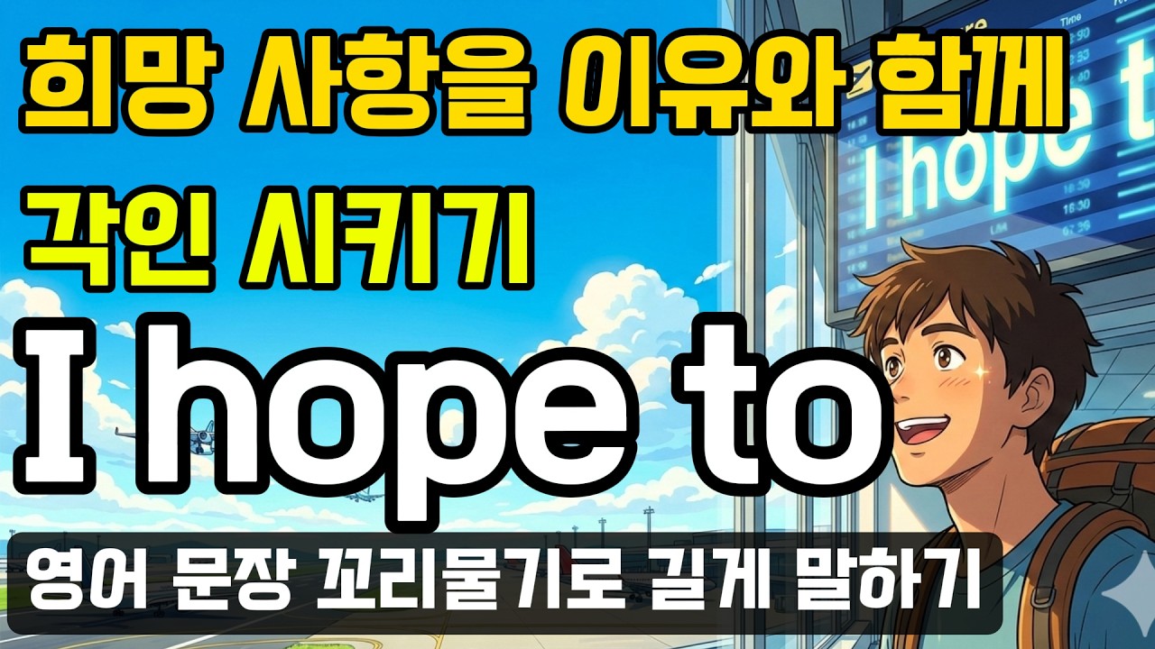 'I hope to' 확장해서 길게 말하는 법 - 영어 말하기가 3배 길어지는 꼬리물기 패턴영어