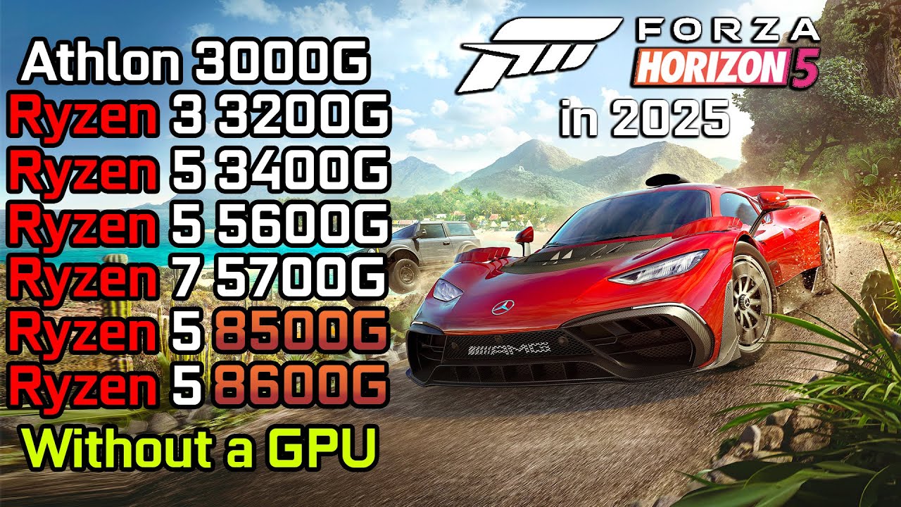 Forza Horizon 5 - Ryzen 3 3200G - Ryzen 5 3400G - 5600G - 8500G - 8600G - 5700G #PCGamePassPartner