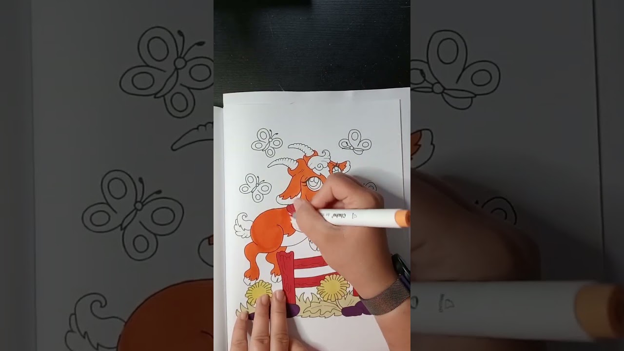 🐐Goat🐐 #coloralong #coloring #colouring #speedcoloring #speedcolouring #goat #zodiac #chinesezodiac