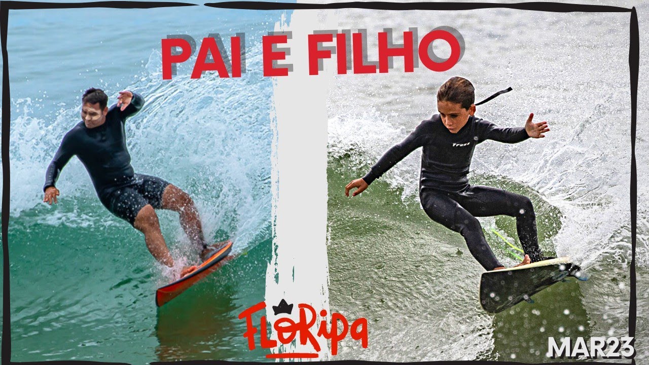 Surfista de 08 anos surfa melhor que Pai  em sess&atilde;o na ilha de #floripa #surf  #grommet #surfkids