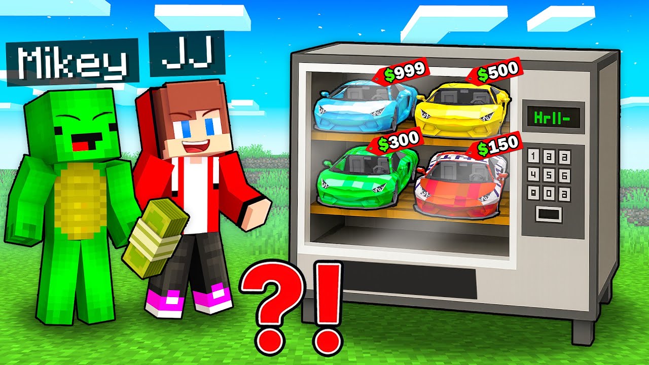 Mikey and JJ Found Secret VENDIGO MACHINE with Super Cars in Minecraft ! (Maizen Mazien Mizen)