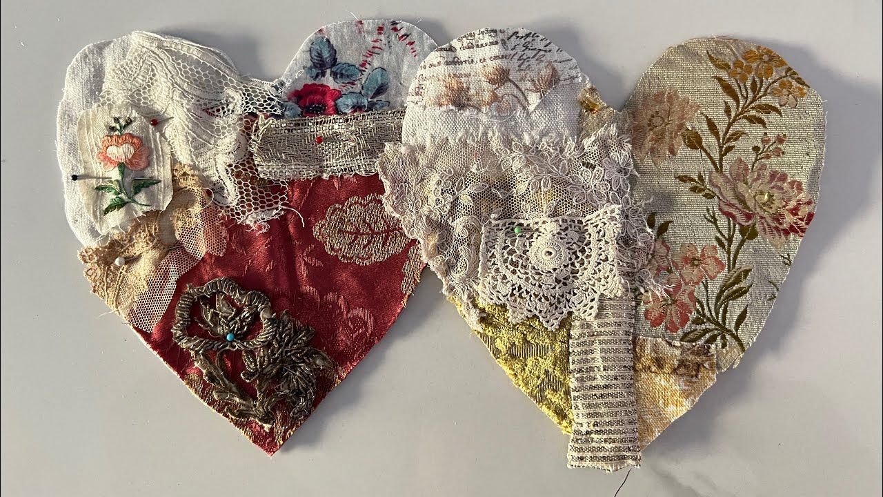 #whateverwednesday craft with me | EP 17 | gorgeous large slow stitch hearts PART 1