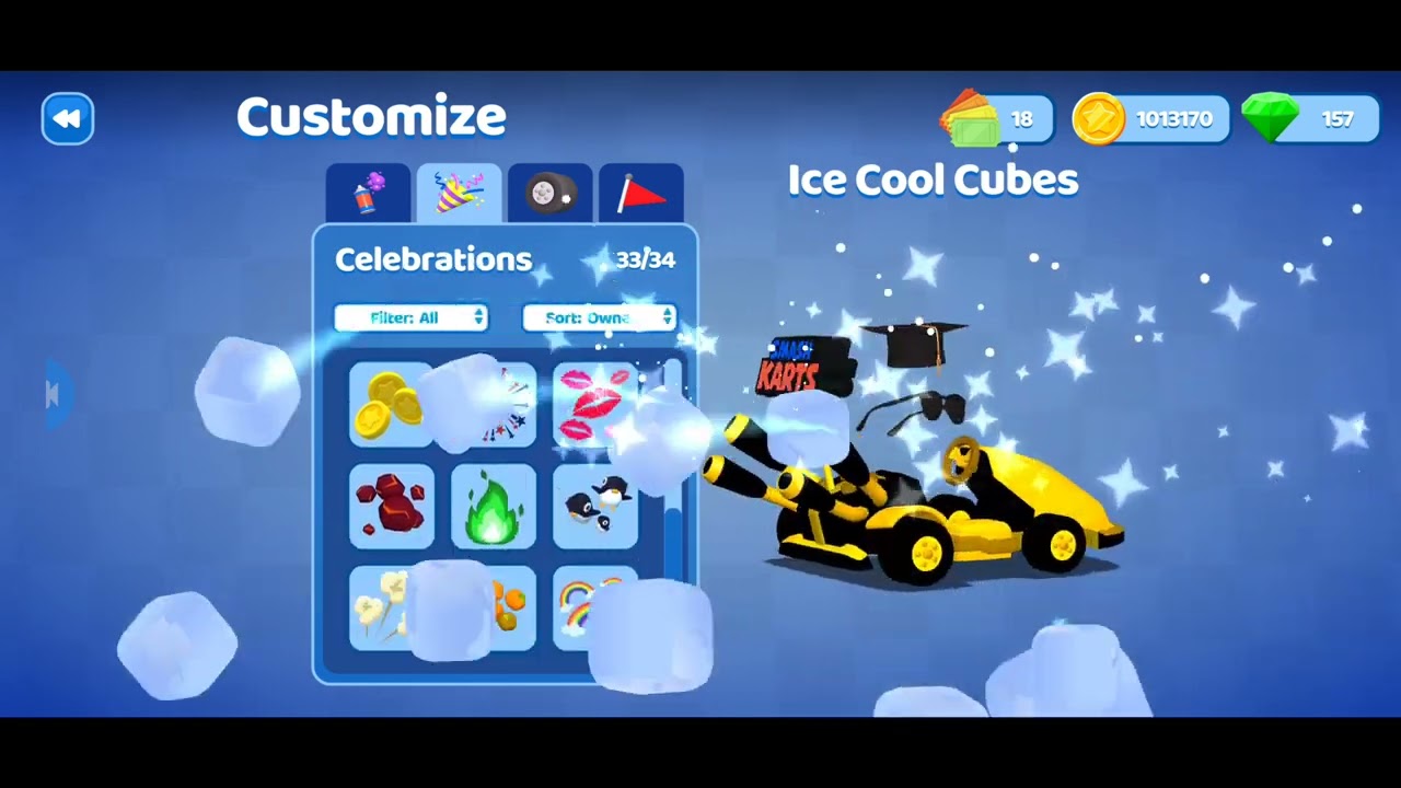 All the items i own (Smash Karts) in 2023-2024.      Sorry for the audio not appearing.