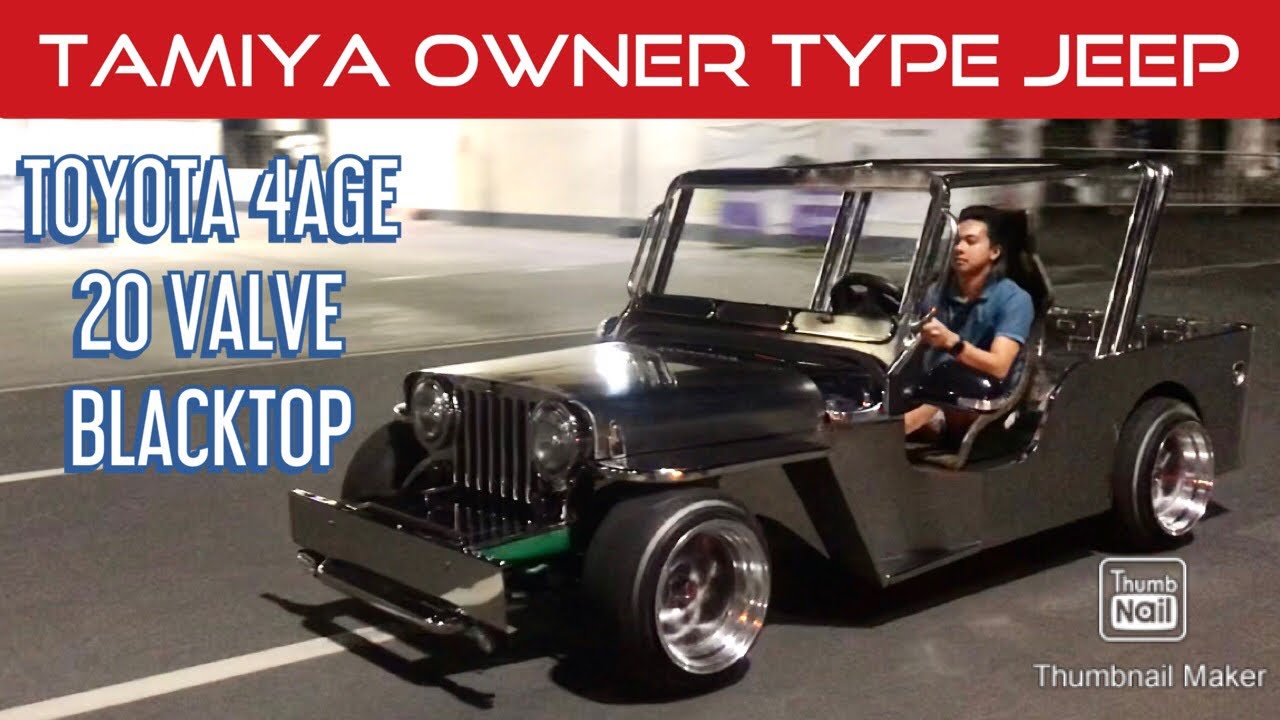 TAMIYA OWNER TYPE JEEP POWERED BY TOYOTA 4AGE 20V BLACKTOP | DOHC ENGINE | TEAM GARUTE