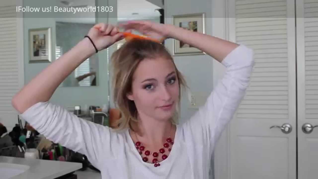 HOW TO Sock Bun for Short Hair