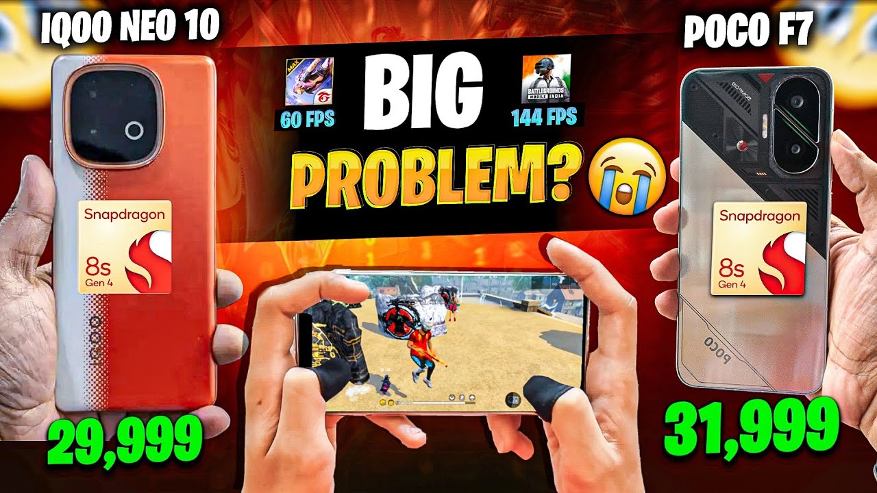 IQOO NEO 10? 🤬 Vs POCO F7 5G? 🙏 UNDER 35,000 BEST GAMING PHONE? 🔥 FREE FIRE AND BGMI TEST 