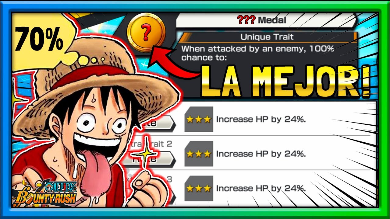 [✨] La MEJOR medalla de TODO el juego [Token 24% HP] | ESPECIAL +1000 SUBS | One Piece: Bounty Rush