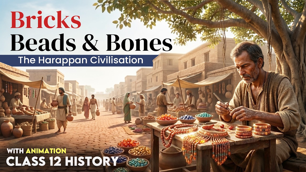 Class 12 History chapter 1 Bricks Beads and Bones | Full chapter in Animation