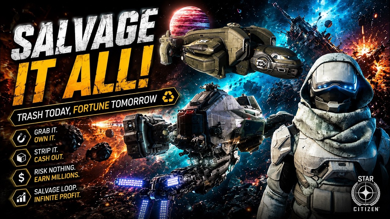 Star Citizen LIVE 4.9 Exploring Hauling C2 Salvage Reclaimer