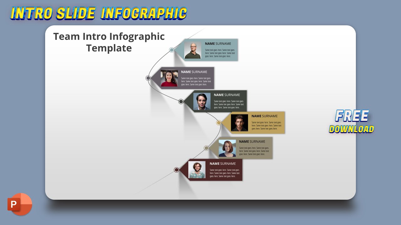 58.Infographic PowerPoint- Team Introduction Template