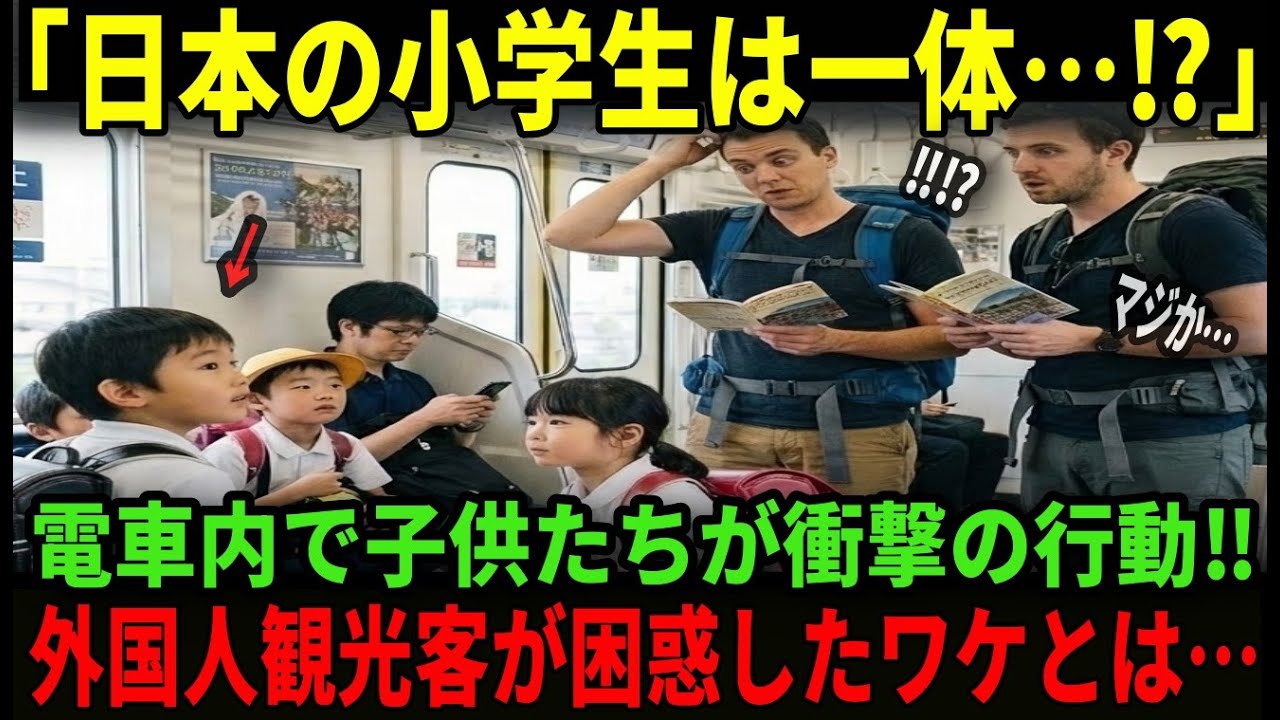 【海外の反応】「こんな国あり得るのか？」日本の小学生が電車で見せた行動に外国人が困惑…！