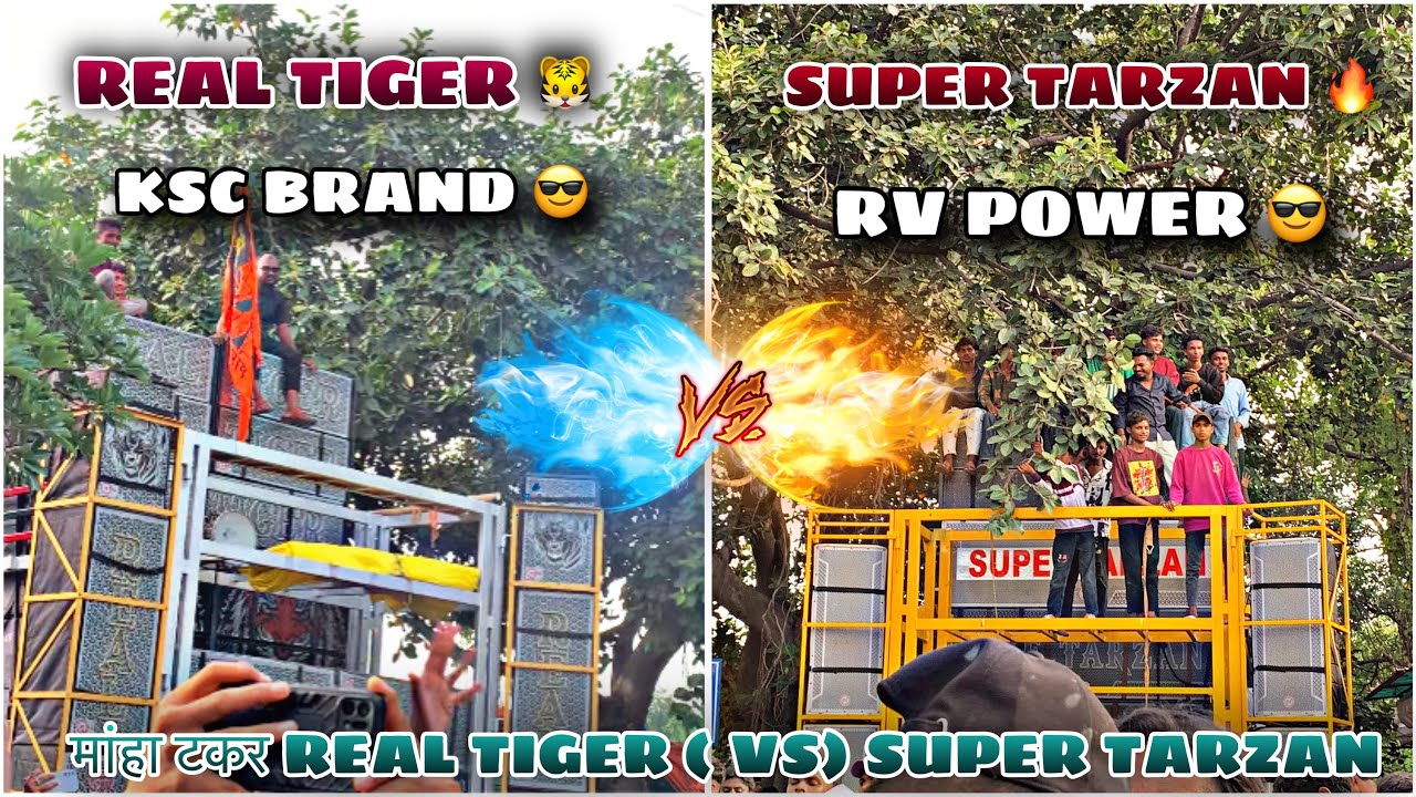 भयंकर टकर हो गई SUPER TARZAN BAND (VS) REAL TIGER BAND 😱🔥#aadivasi 
