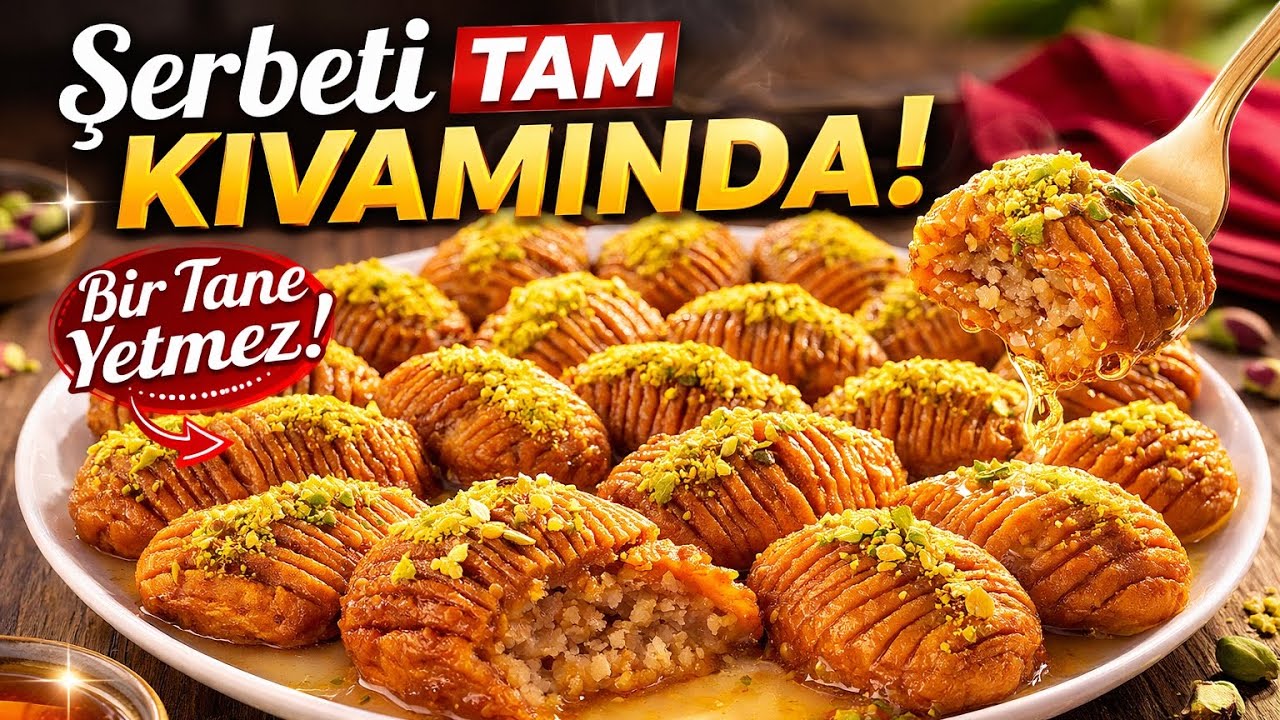 Baklava Kadar Lezzetli! Kıyır Kıyır İrmikli Şerbetli Tatlı