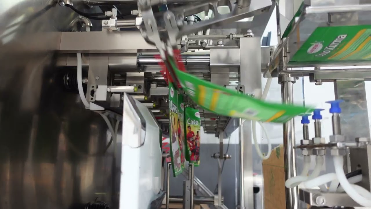 Zipper bag stand up pouch candies packing machine丨Bag into bag filling and sealing machine