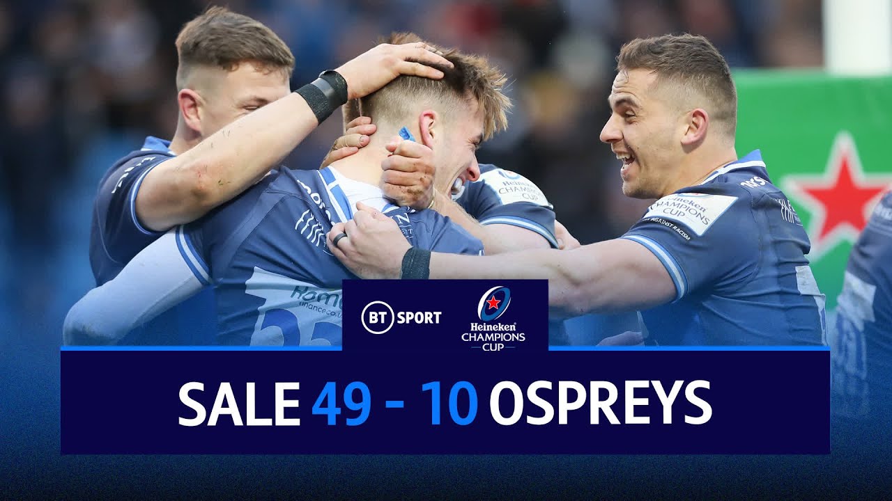 Sale Sharks vs Ospreys (49-10) | Sale Enjoy Seven-Try Bonus-Point Win | Champions Cup Highlights