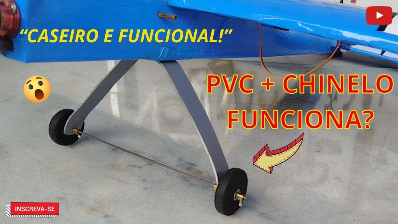 Invenção Maluca: Trem de Pouso de PVC + Chinelo 😱Feito Com Materiais Simples ✈️