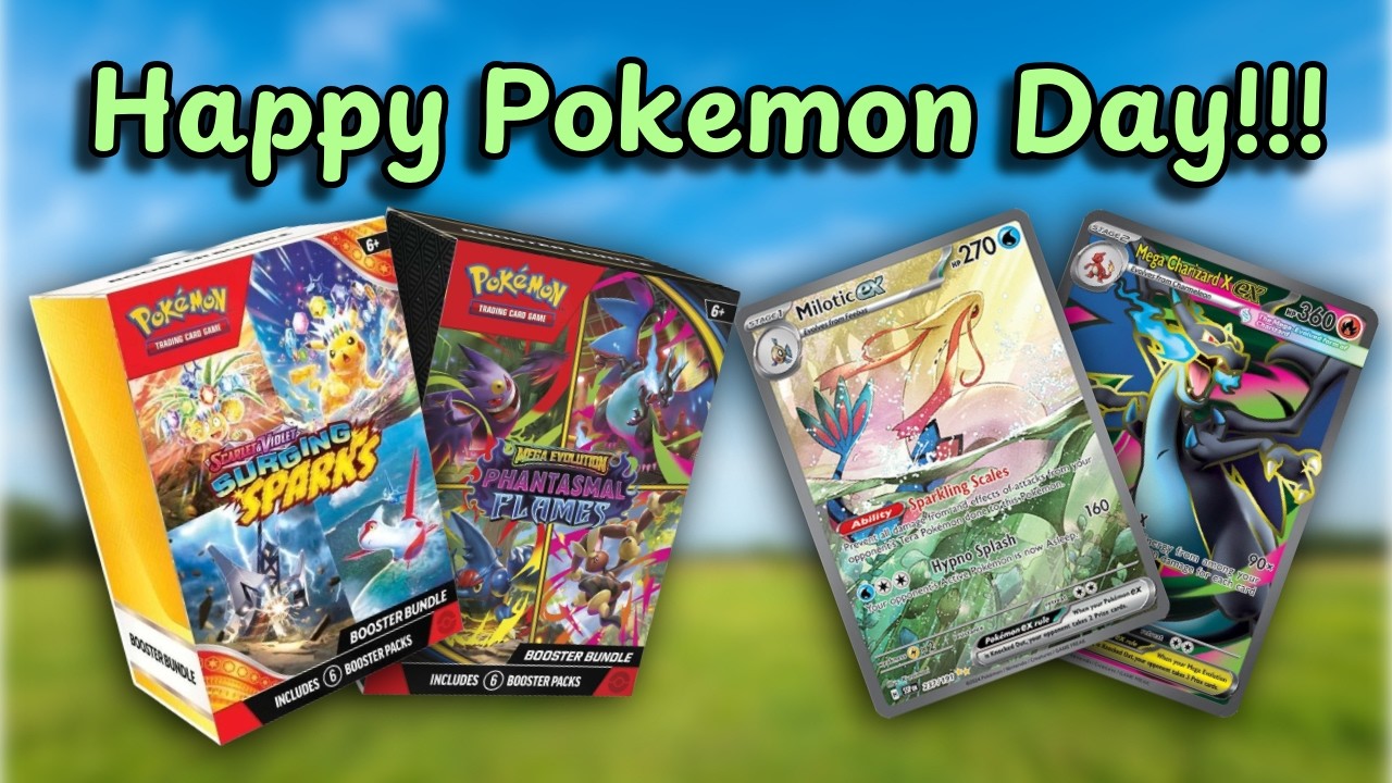 Surging Sparks and Phantasmal Flames Booster Bundles! For Pokemon Day!