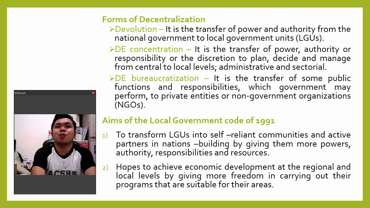 Decentralization and Local Governance