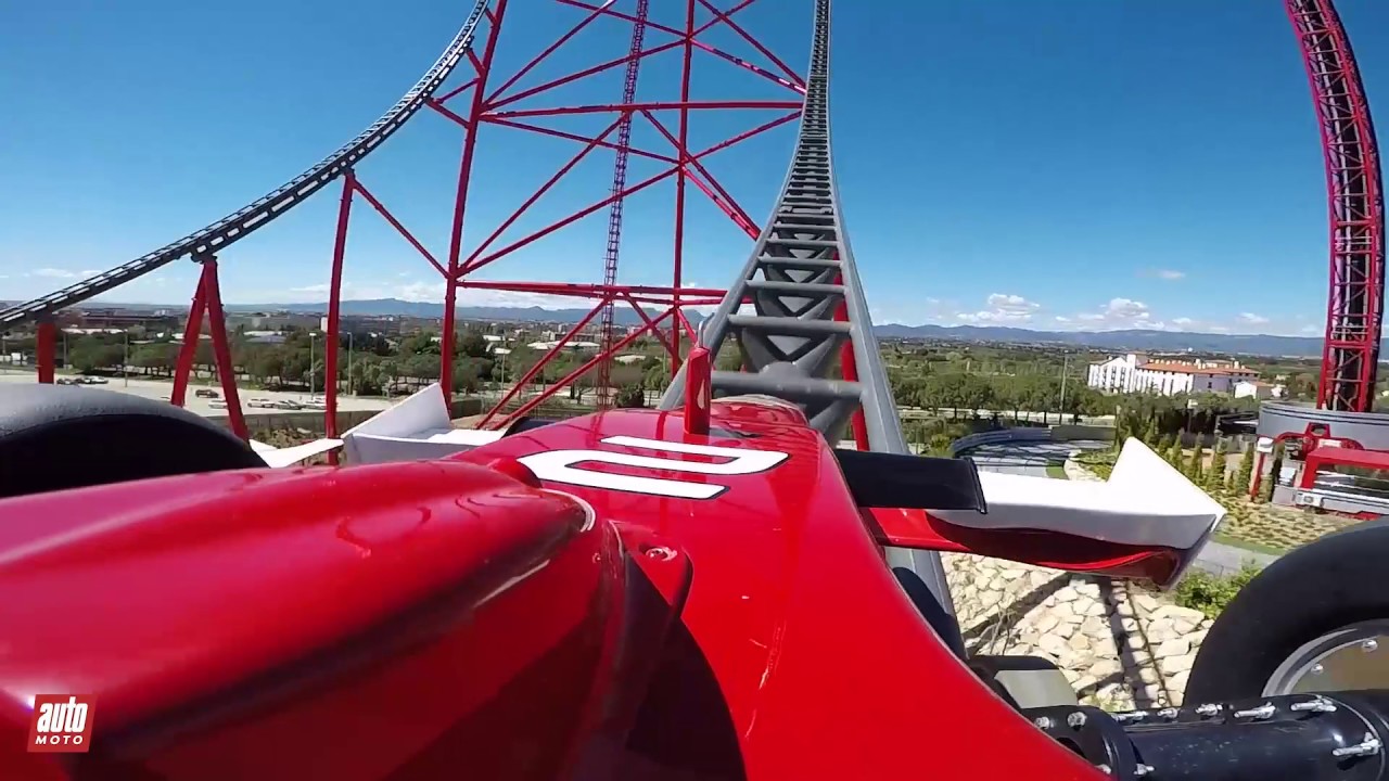 Ferrari Land [POV] : &agrave; bord de l'acc&eacute;l&eacute;rateur vertical Red Force (PortAventura)