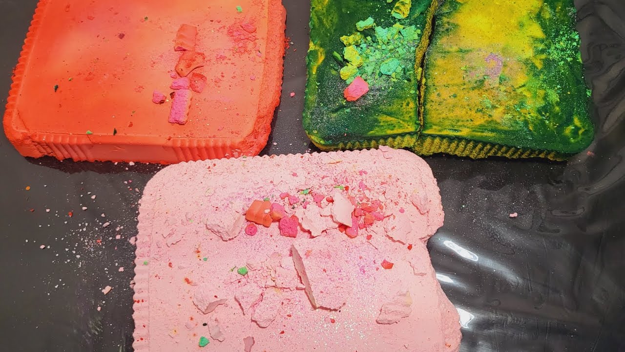 colorful slabs crunchy powdery and dusty