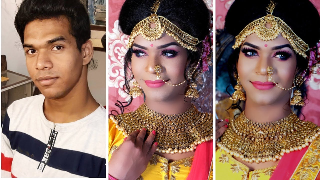 Male to Female Transformation makeup 2020 | Bridal Makeup | Boy to Girl Transformation |