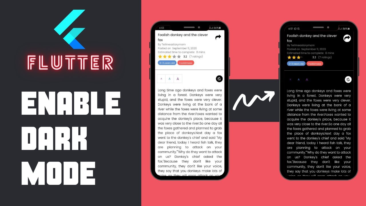 Flutter Dark Mode || Switch between Dark & Light Mode