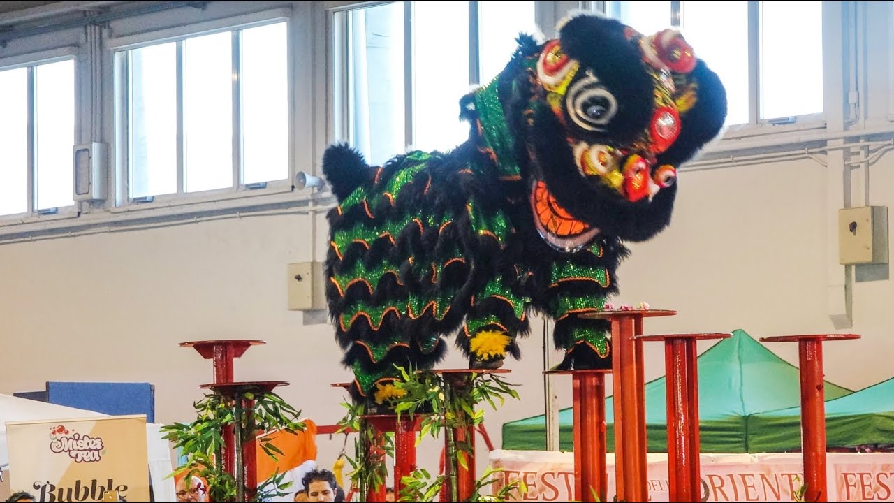 Danza del Leone sui pali - Festival dell'oriente Padova 2019