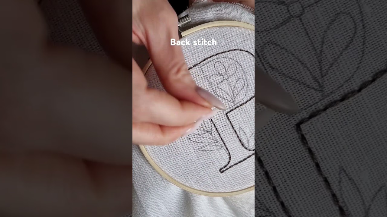 Back stitch Letters embroidery #embroidery #handembroidery #handmade #alphabet #stitch #art #craft
